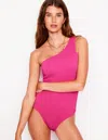 Boden One Shoulder Swimsuitamazing Pink Women