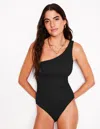 Boden One Shoulder Swimsuitblack Women  In Black