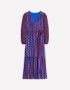 BODEN OPHELIA WRAP MIDI JERSEY DRESSMULTI, RAINDROP GEO WOMEN BODEN