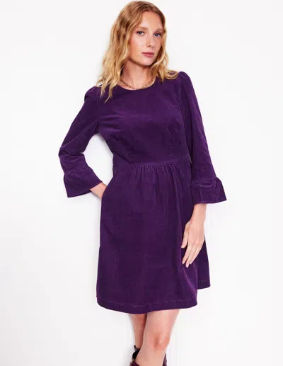 Boden Ora Short Cord Dressdamson Women  In Damson