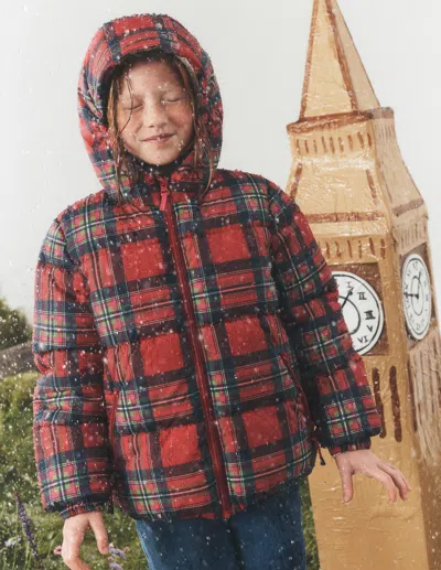 Boden Kids' Origineller Wattierter Mantel In Rot | Grösse 98 In Multi