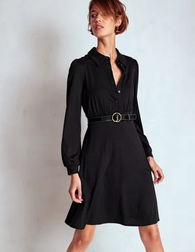Boden Orla Short Jersey Shirt Dress Black