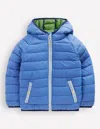 Boden Bequem Verstaubare, Wattierte Jacke-flussblau In Blue