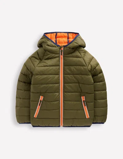Boden Kids' Bequem Verstaubare, Wattierte Jacke-waldgrün In Green