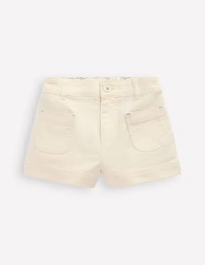 Boden Kids' Patch Pocket Shortsvanilla White Girls