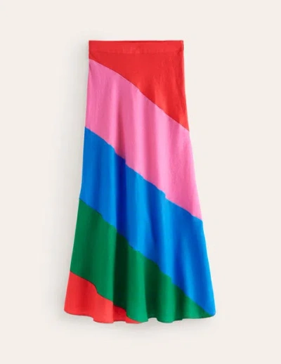 Boden Patchwork Bias-cut Slip Skirt Multi Women