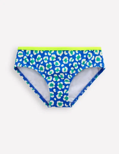 Boden Kids' Patterned Bikini Bottoms Aquamarine Leopard Girls  In Multi