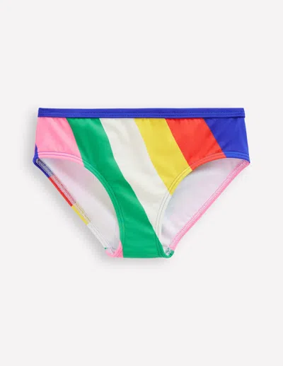 Boden Kids' Patterned Bikini Bottomsmulti Rainbow Swirl Girls  In Multi