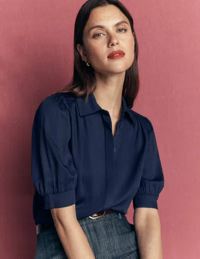 Boden Penelope Oberteil Aus Viskose In Blau | Grösse 48 In Blue