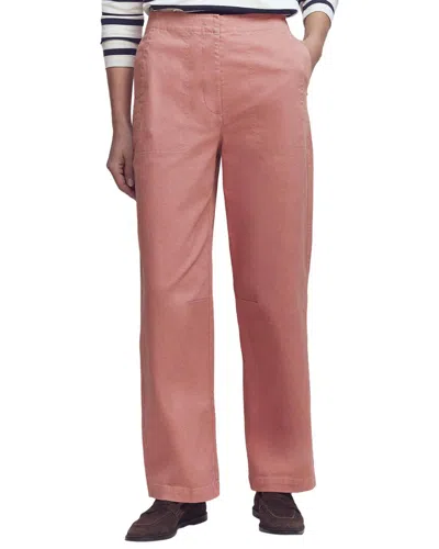 Boden Petite Barrel Leg Chino Trouser In Pink