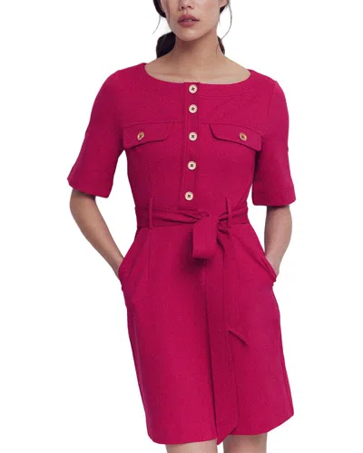 Boden Petite Bria Ponte Shift Dress In Burgundy