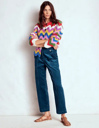 Boden Pimlico Cord Trousers-indigo Blue Female  In Multi