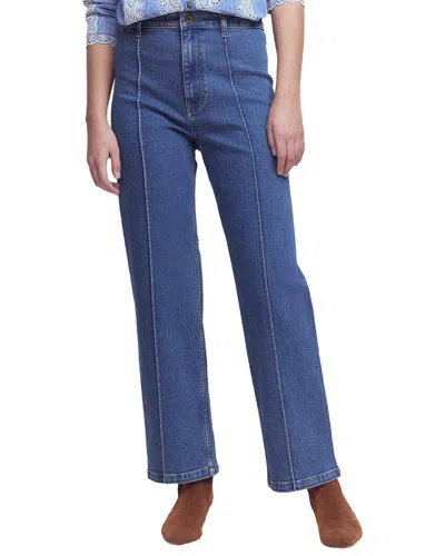 Boden Pintuck Column Leg Jean In Animal Print