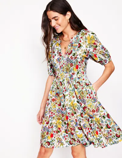 Boden Piper Kurzes Jerseykleid-bunt, Zitrusrebe In Multi