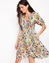 BODEN PIPER SHORT JERSEY DRESSMULTI, CITRUS VINE WOMEN BODEN