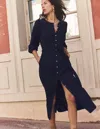 Boden Pippa Jerseykleid Mit Lochstickerei-marineblau In Blue