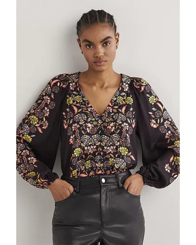 Boden Placement Border Print Top In Black