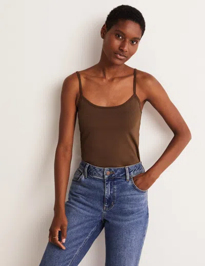 BODEN PLAIN CAMI TOP-DEEP BROWN FEMALE BODEN