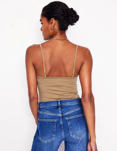 Boden Schlichtes Camisole-oberteil-creme-karamellbraun In Brown