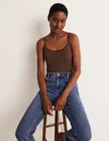 Boden Schlichtes Camisole-oberteil-aqua Marine Marl In Brown