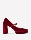 Boden Platform Mary Janes Ruby Red  In Red