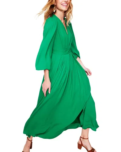 Boden Pleat Blouson Dress In Green