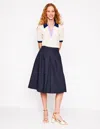 Boden Midirock Mit Faltendetail-marineblaue In Blue