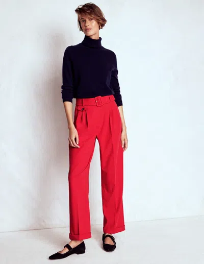 Boden Pleat Front Pants Chilli Pepper  In Red