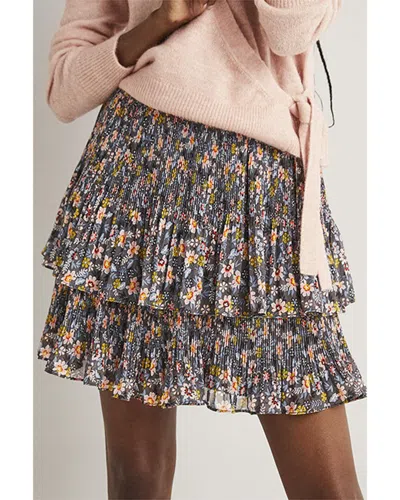 Boden Plisse Mini Skirt In Grey