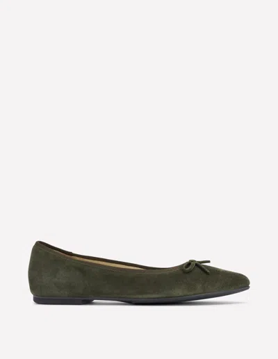 Boden Point Ballet Flat-dark Moss Female
