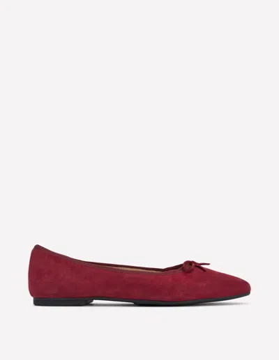 Boden Point Ballet Flat Oxblood  In Burgundy