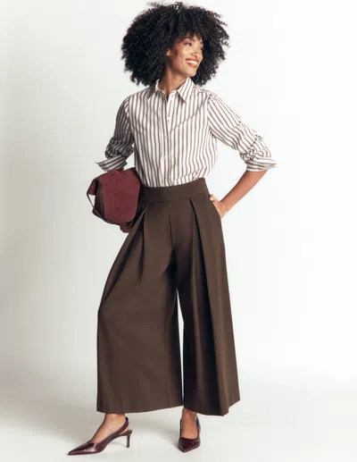 Boden Ponte-culottes Mit Faltendetail In Schoko | Grösse 30 In Brown