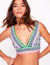 Boden Porto Bikini Topbright Blue, Botanic Blush Women
