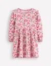 Boden Posie Langärmliges Jerseykleid-sanftes Lavendel Vintage-beere In Multi