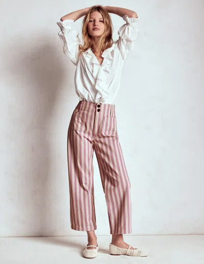 Boden Primrose Hose Mit Aufgesetzten Taschen-flieder Tram-streifen In Multi