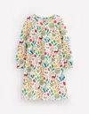 Boden Printed Long Sleeve Nightie Soft Ivory Woodland Walk  In Multi
