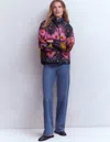 Boden Printed Quilted Jacket Multi, Conversational  In Blue