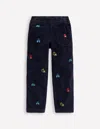 Boden Pull-on Cord Trousers-construction Embroidery Male  In Blue
