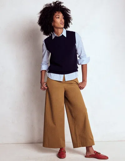 Boden Pull On Cropped Pants Hazelnut Brown Women