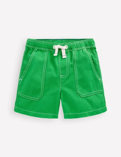 Boden Kids' Pullon Cotton Shortsbright Green Boys