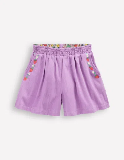 Boden Kids' Pullon Shortsaster Purple Girls