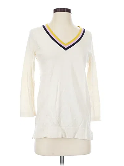 Pre-owned Boden Pullover Sweater In White