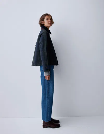 Boden Raglan Wax Jacket Blackwatch