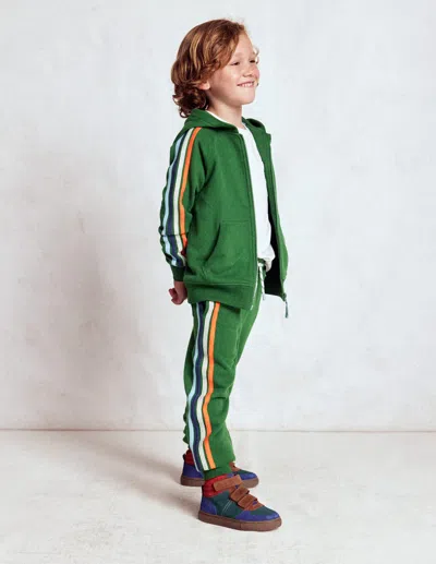 Boden Kids' Rainbow Stripe Joggers-pine Green Male