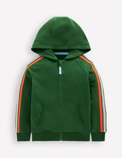 Boden Kids' Regenbogen-kapuzenjacke-kieferngrün In Green