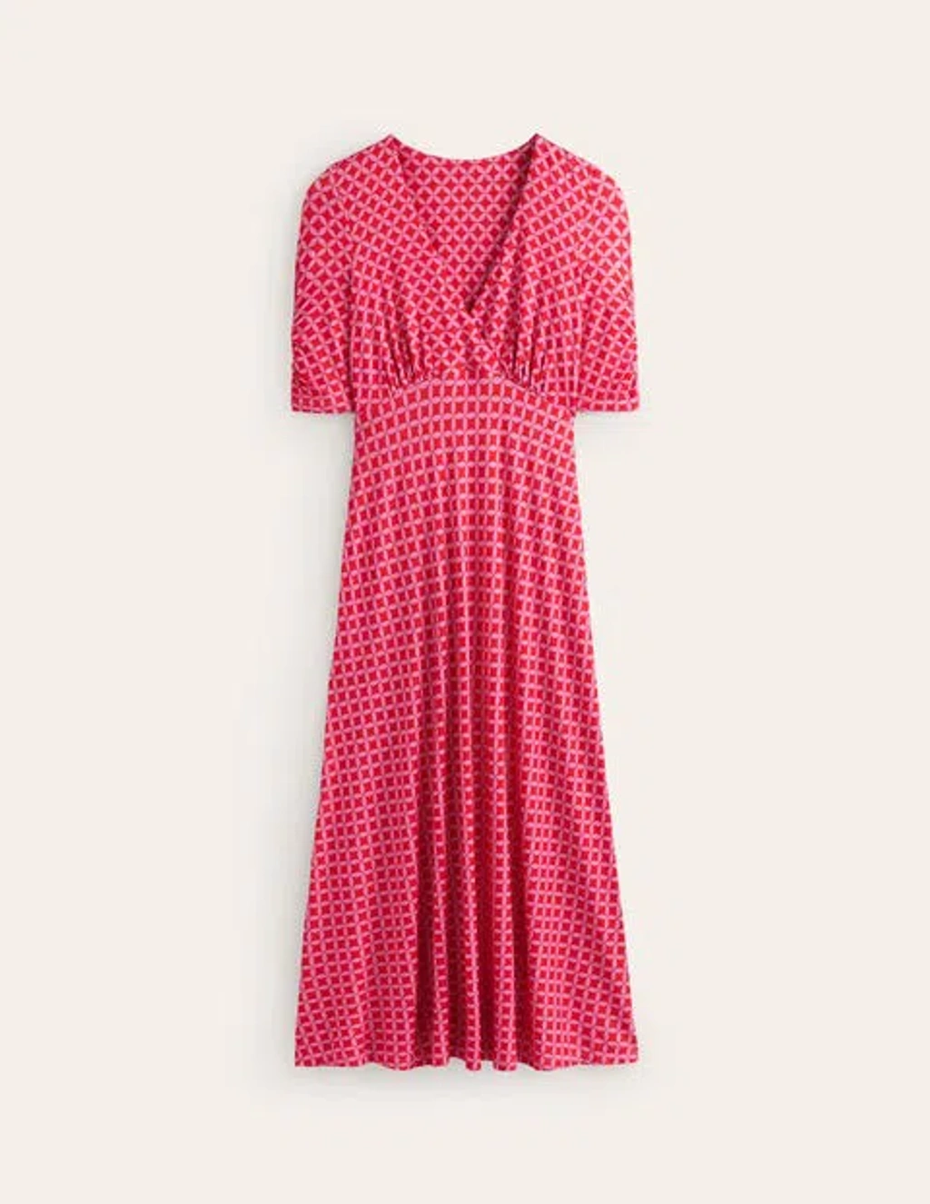 rebecca jersey midi tea dress Boden Flame Scarlet, Diamond Terrace Women this maxi dress in