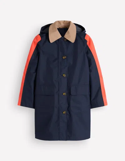Boden Regenmantel Mit Color Blocking In Blau | Grösse 32 In Blue