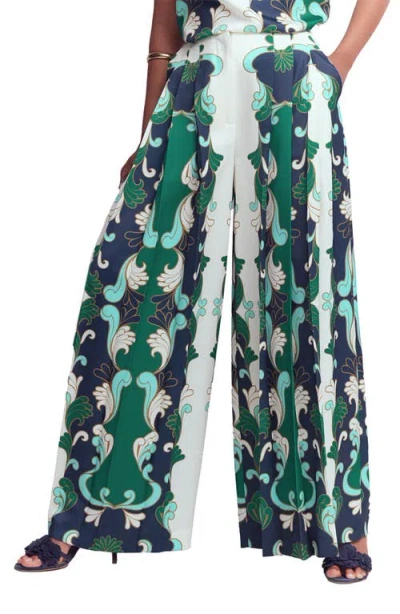 Boden Regent Paisley Wide Leg Pants In Multi