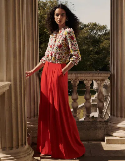 Boden Regent Hose Mit Weitem Bein-mohnblumenrot In Red