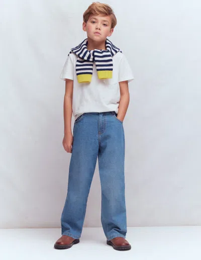 Boden Kids' Relaxed Jeans Mid Wash  In Gray